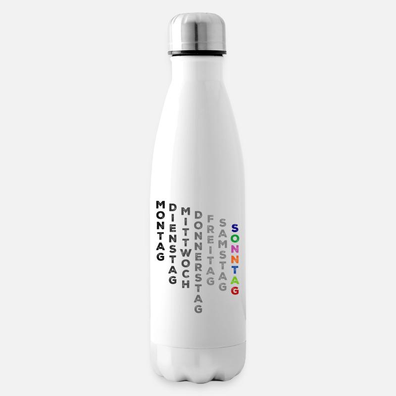 Le dimanche de la semaine - coloré - Bouteille isotherme - blanc