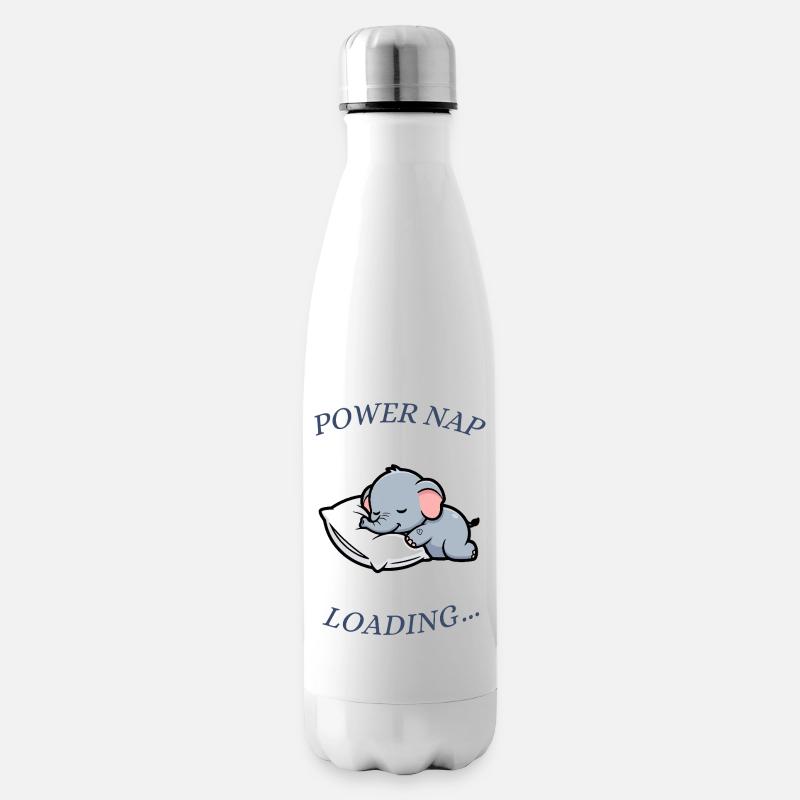 Schlafender Elefant - Isolierflasche - Weiß