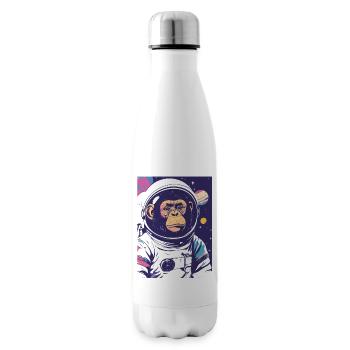 Chimpanzé astronaute dans l’espace - Bouteille isotherme - blanc - Droite