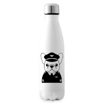 Uniforme de pilote français noir - Bouteille isotherme - blanc - Droite