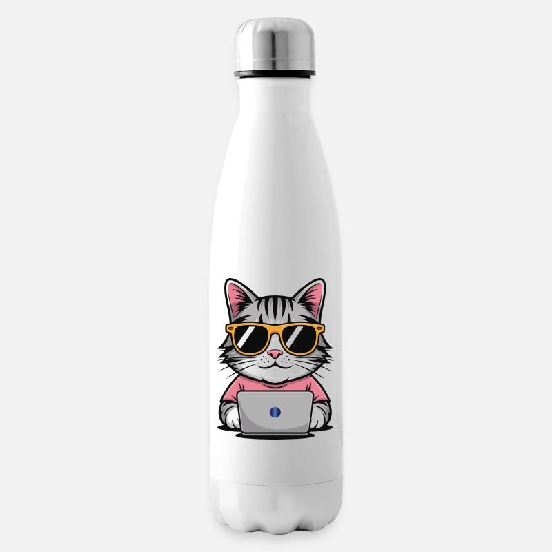 Cats_office - Bouteille isotherme - blanc