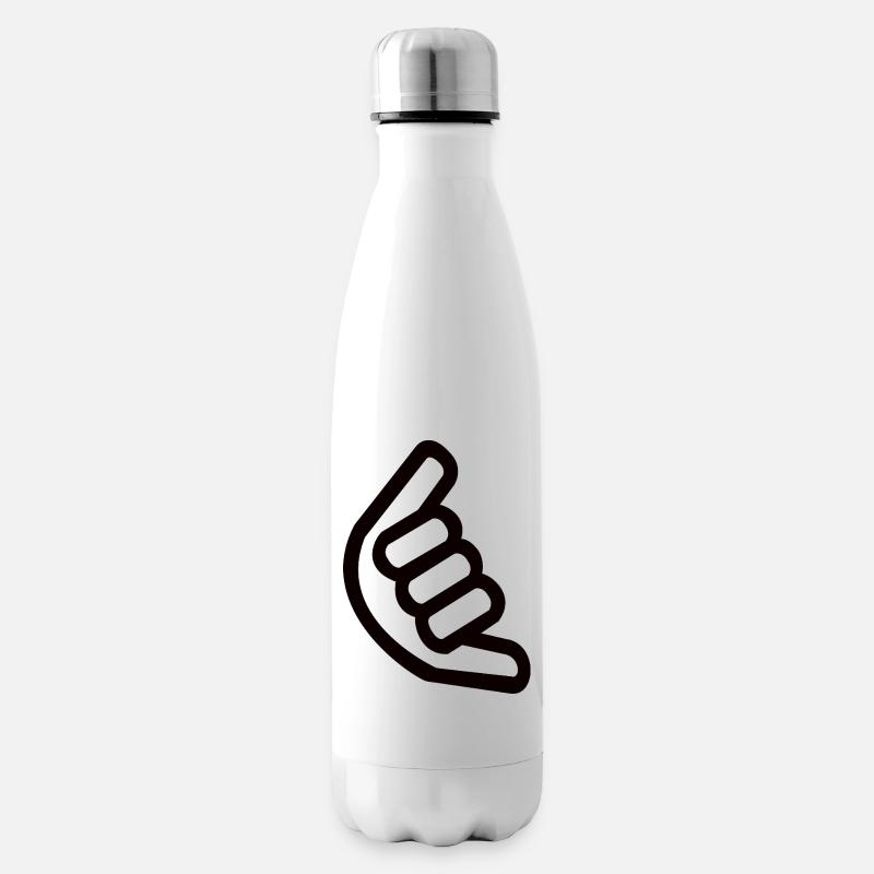 Shaka Handzeichen – Surfer Sign - Isolierflasche - Weiß