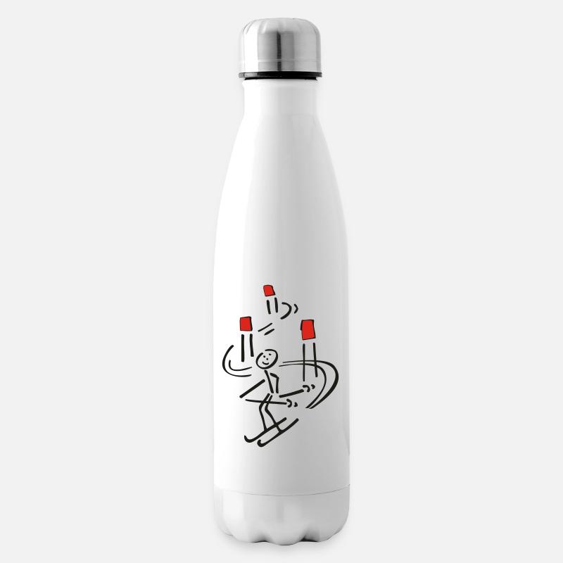 Skimännchen deux couleurs - Bouteille isotherme - blanc