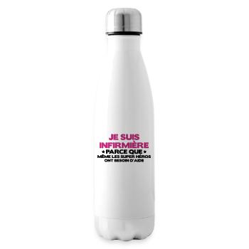 je suis infirmière - Bouteille isotherme - blanc - Droite