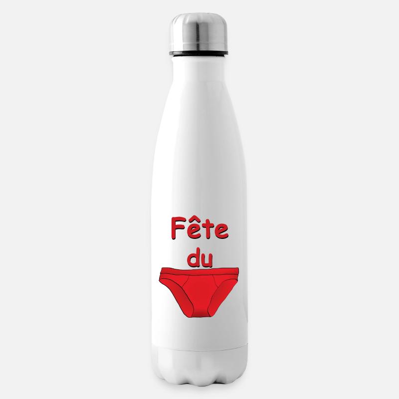 fête du slip - Bouteille isotherme - blanc
