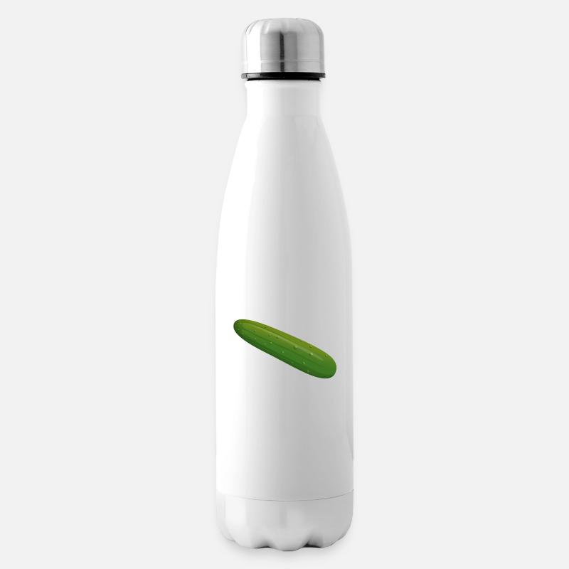 Gurke - Isolierflasche - Weiß
