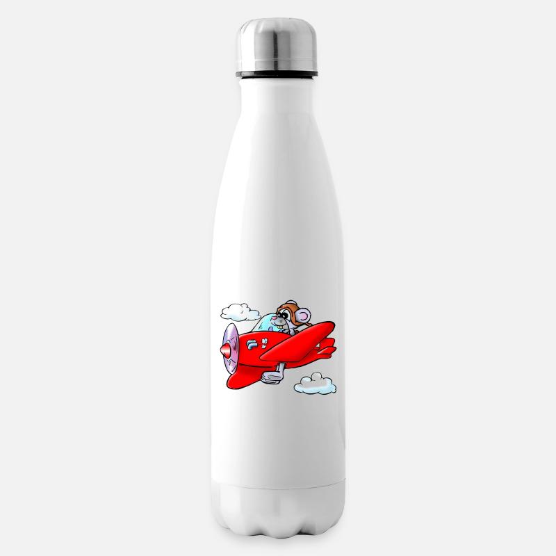 flight mouse - Insulated Water Bottle - white