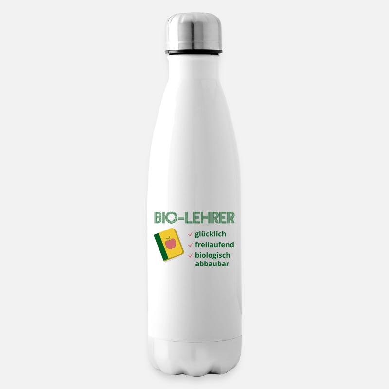 Biolehrer T-Shirt Lehrer Bio Lehrer - Isolierflasche - Weiß