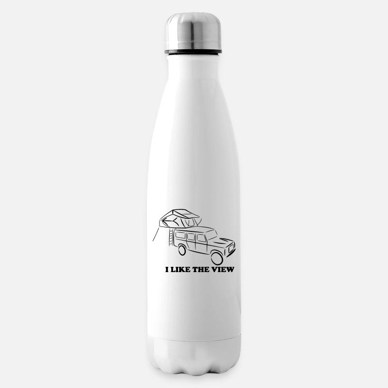 Defender mit Dachzelt, Dachzelt, Dachzeltnomaden - Isolierflasche - Weiß