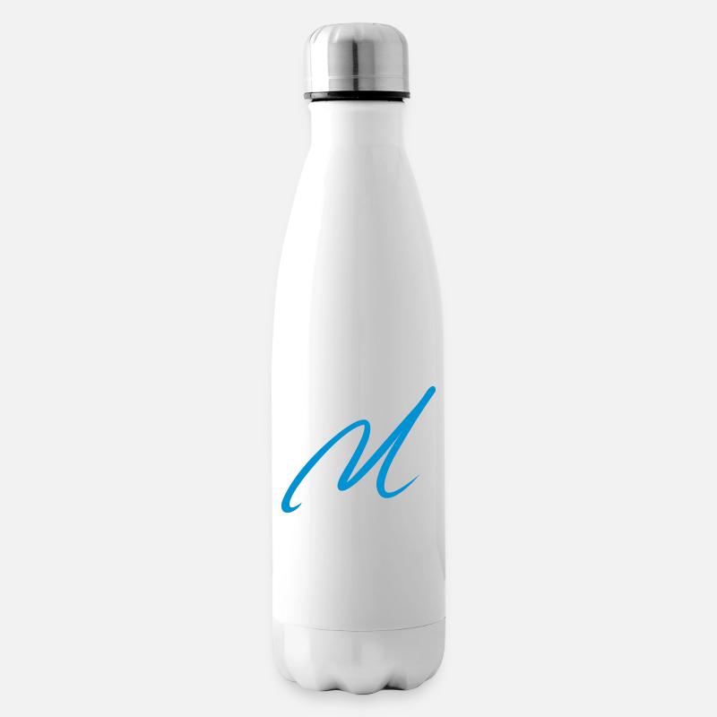 Buchstabe M - Isolierflasche - Weiß