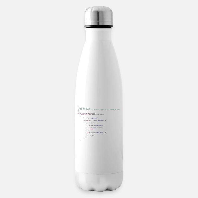 code Java drôle pour trier - Bouteille isotherme - blanc
