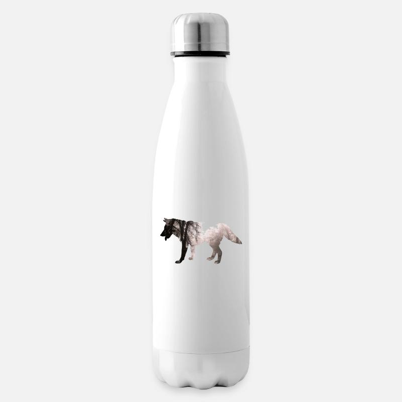 wolf - Insulated Water Bottle - white