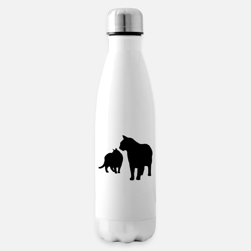 Katze Katzen - Isolierflasche - Weiß