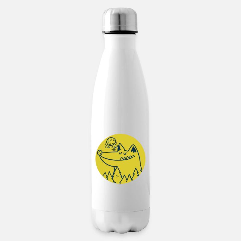Wolf-sarjakuva sarjakuvapakki Prey Gift Idea Wild - Termospullo - valkoinen