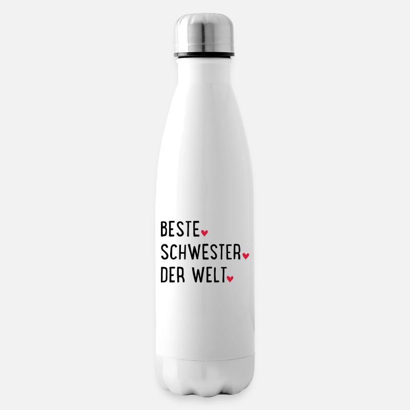 Schwester - Isolierflasche - Weiß