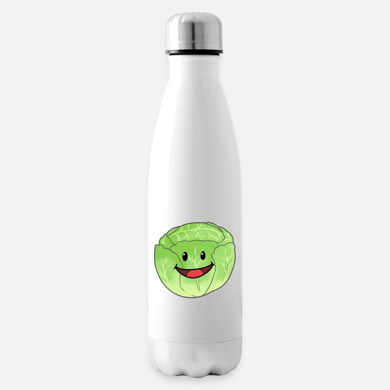 Weißkohl Gemüse Kohlkopf Kohl Speise Vegan - Isolierflasche - Weiß