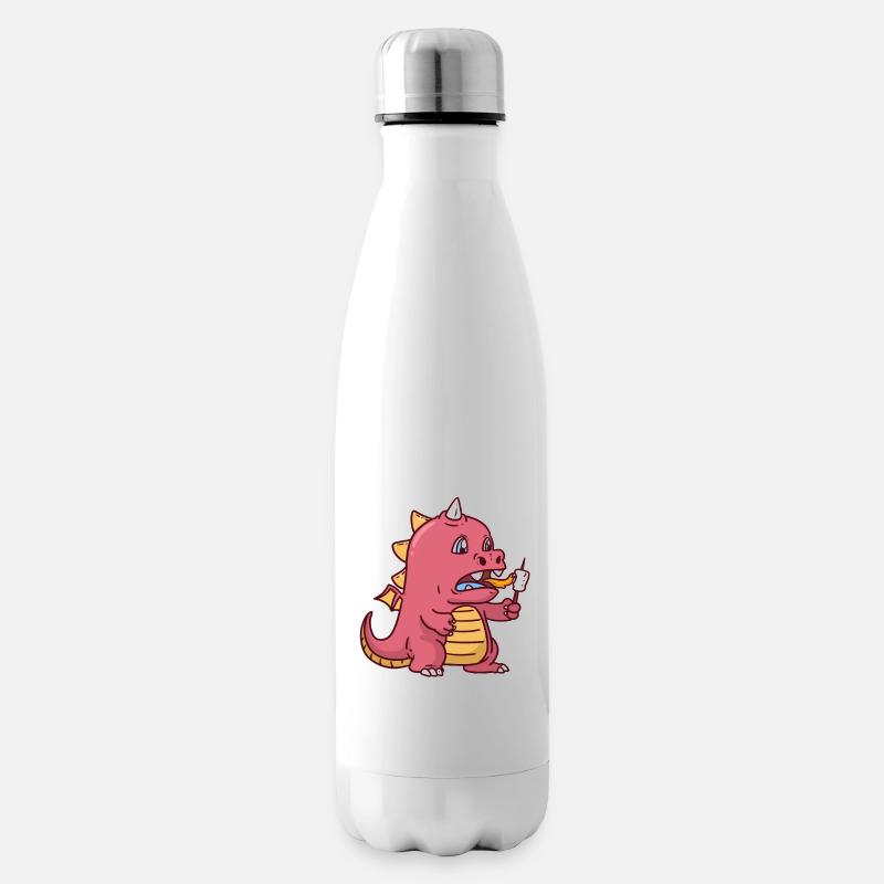 Drachen Drache Marshmallow - Isolierflasche - Weiß