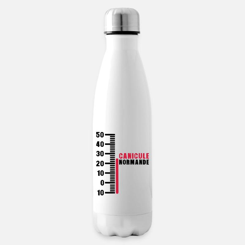 thermometre canicule normande humour - Bouteille isotherme - blanc