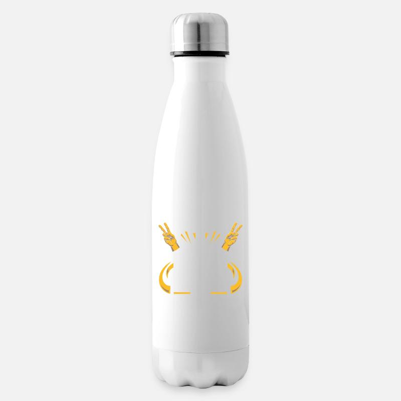 Hoch die Hände. Wochenende Geschenkidee - Isolierflasche - Weiß
