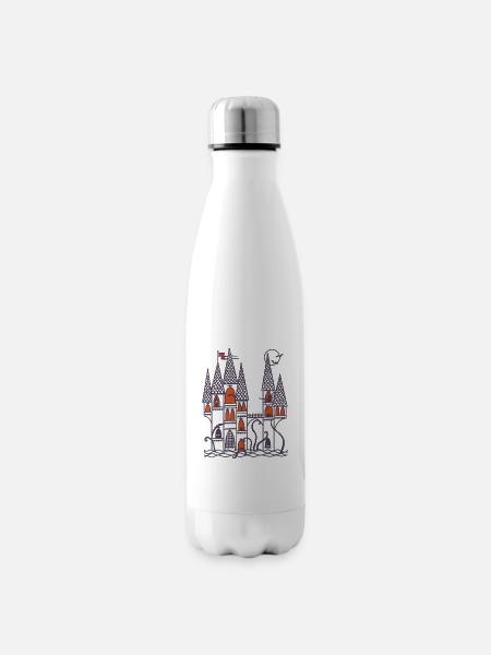Gruseliges Schloss - Isolierflasche - Weiß