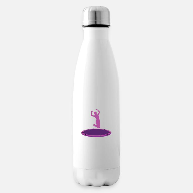 Ein Mädchen das Trampolin springen liebt - Isolierflasche - Weiß