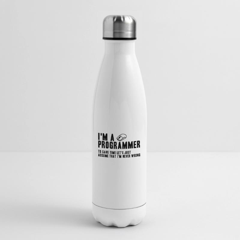 Gift for Programmers Coding Programmer Insulated Water Bottle