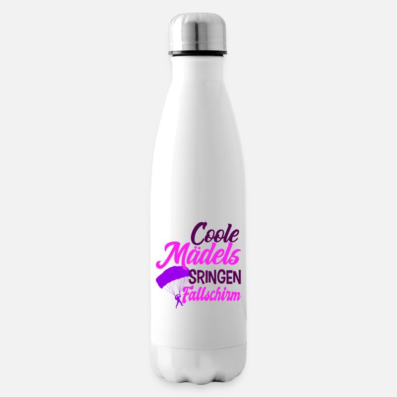 Coole Mädels Springen Fallschirm Skydive - Isolierflasche - Weiß