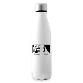 Climbing solves problems - Insulated Water Bottle - white - Right