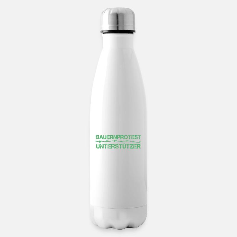 Bauer Landwirt Bauernprotest Protest Demonstration - Isolierflasche - Weiß