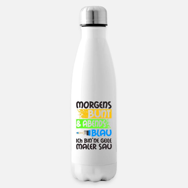 Maler Spruch - Isolierflasche - Weiß