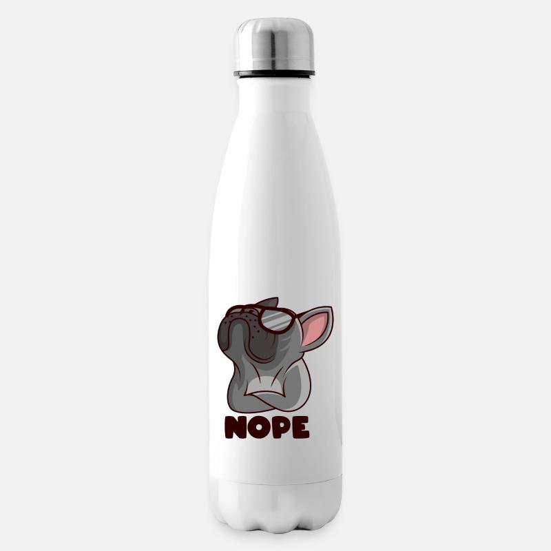 Bouledogue français - Bouteille isotherme - blanc