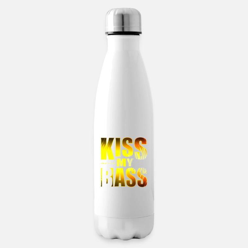 Rave Techno Disco EDM und Hardstyle Dj Designs - Isolierflasche - Weiß