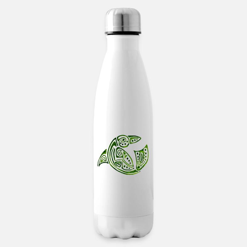 dauphin vert - Bouteille isotherme - blanc