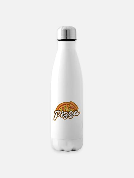 Pizza - Isolierflasche - Weiß