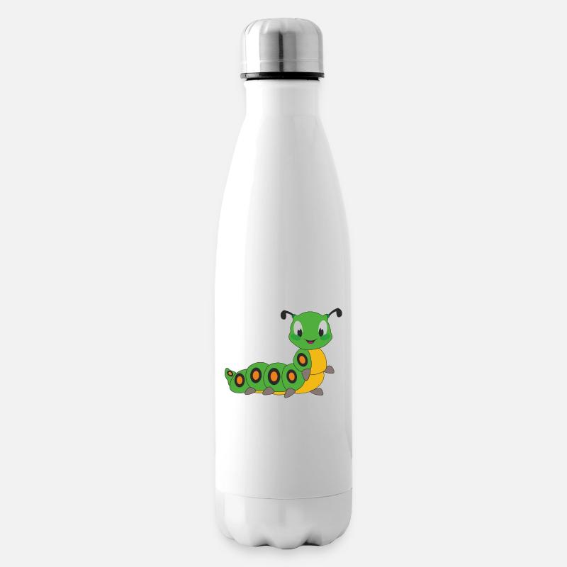 Raupe - Isolierflasche - Weiß