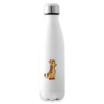 Girafe bébé girafe mignon - Bouteille isotherme - blanc - Droite