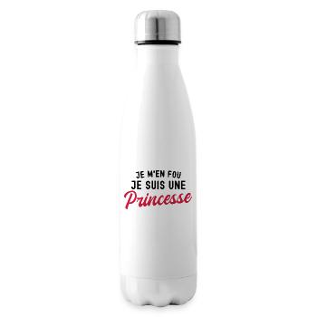 je m'en fou je suis une princesse - Bouteille isotherme - blanc - Droite
