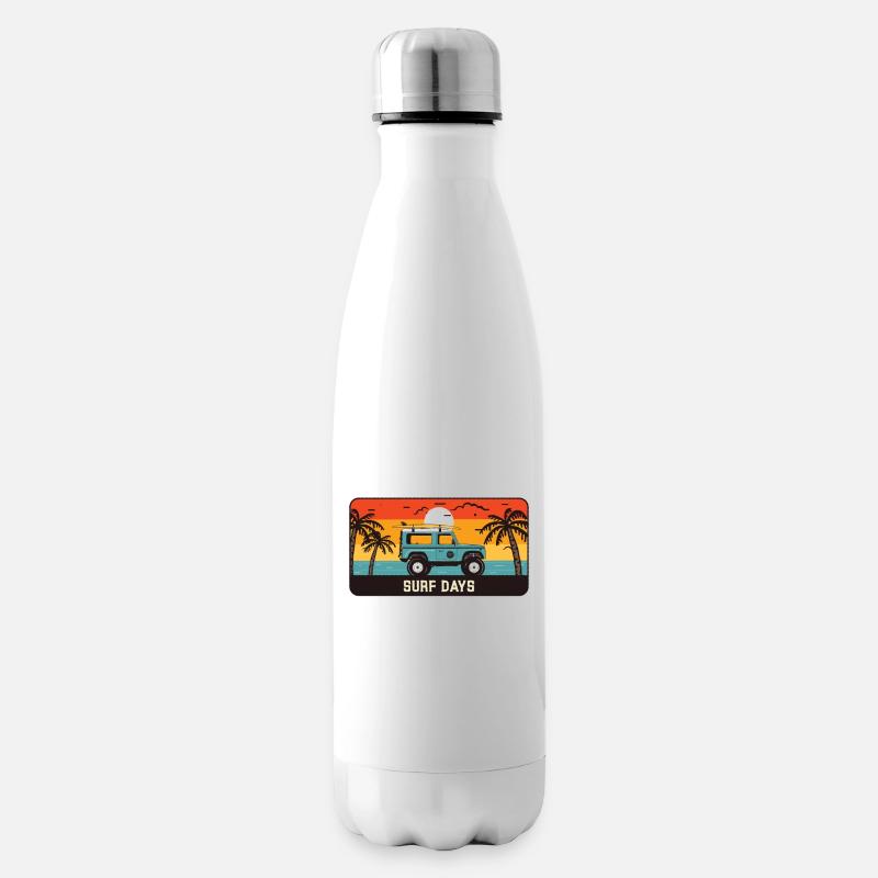 Journées Retro Sunset Surf - Bouteille isotherme - blanc