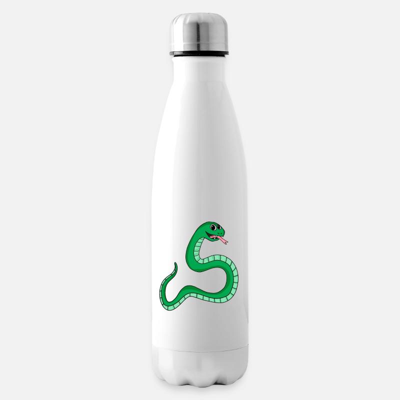 Schlange - Isolierflasche - Weiß