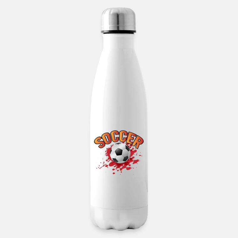 Fußball Bunt - Isolierflasche - Weiß