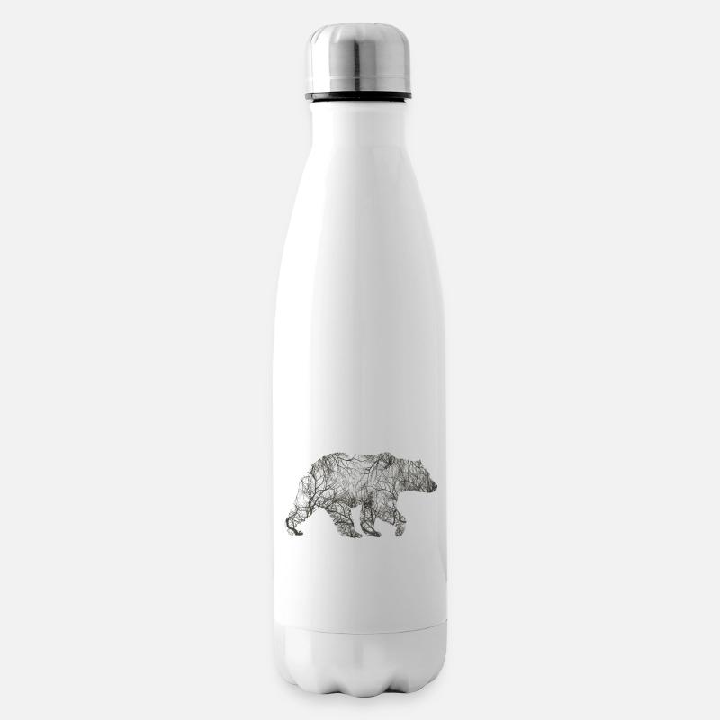 Bär aus Bäumen! - Isolierflasche - Weiß