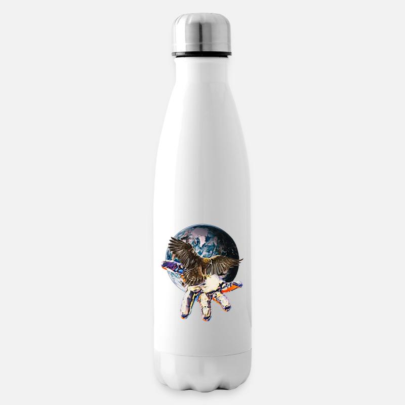 Adler - Isolierflasche - Weiß