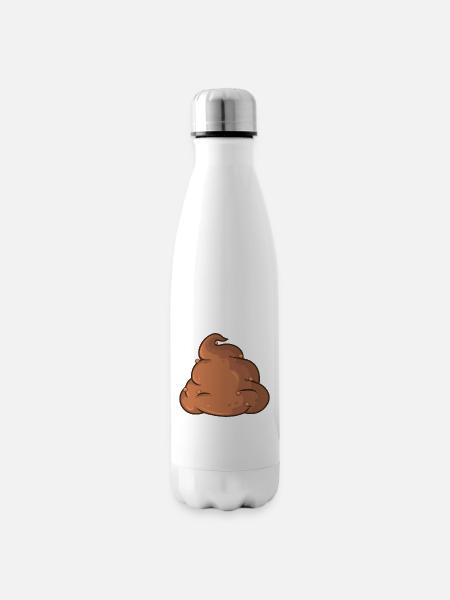 Scheiße Scheißhaufen Kackhaufen - Isolierflasche - Weiß