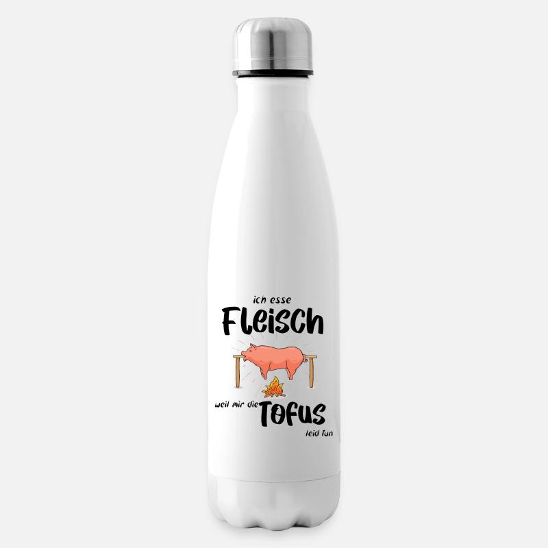 ich esse Fleisch - Isolierflasche - Weiß