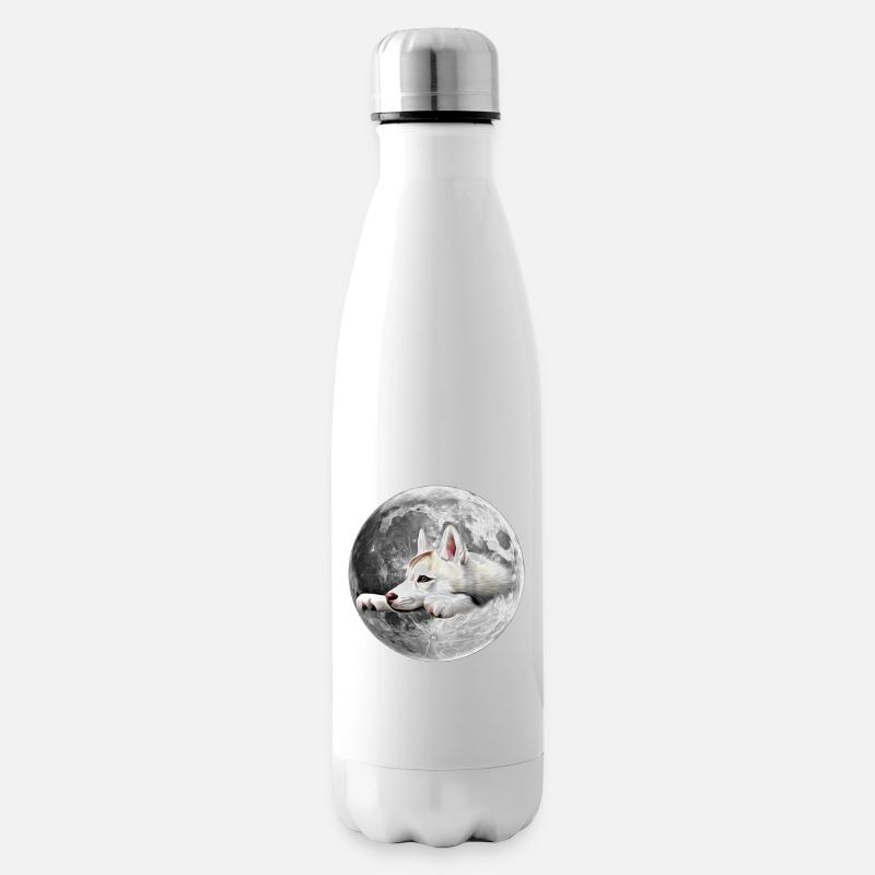 Wolf - Isolierflasche - Weiß