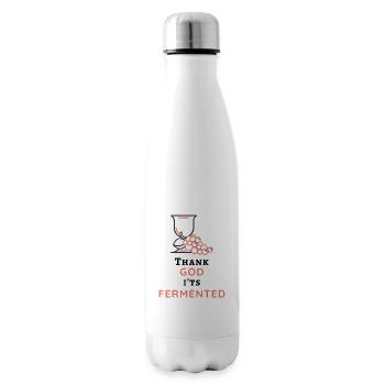 Jesus Christ, funny saying for wine drinkers - Insulated Water Bottle - white - Right