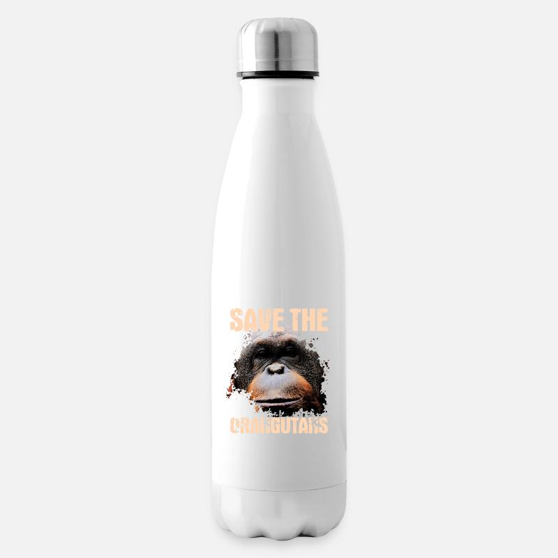 Protège les orangs-outans - Bouteille isotherme - blanc