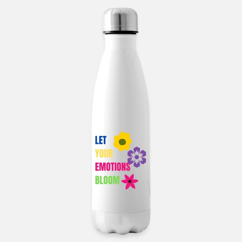 Let Your Emotions Bloom - Isolierflasche - Weiß