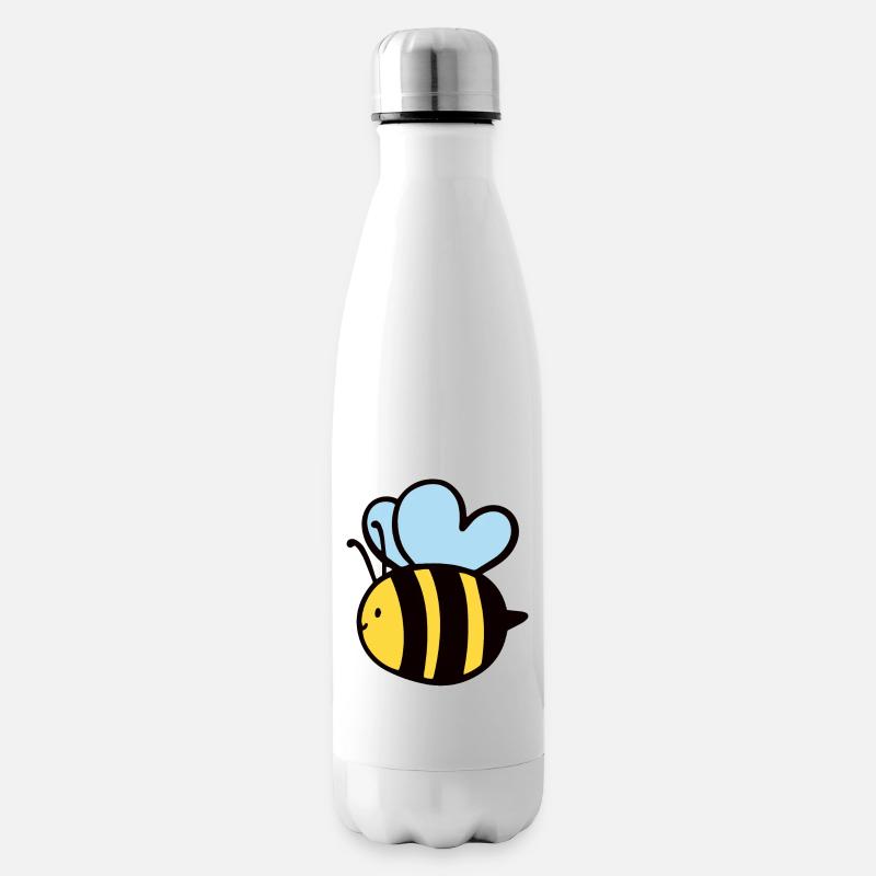 Biene - Isolierflasche - Weiß