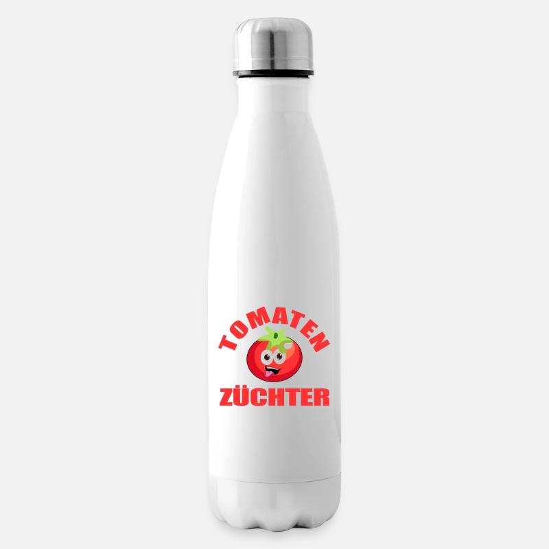 Tomate Tomaten - Isolierflasche - Weiß